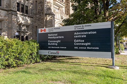 Canada Revenue Agency Sign